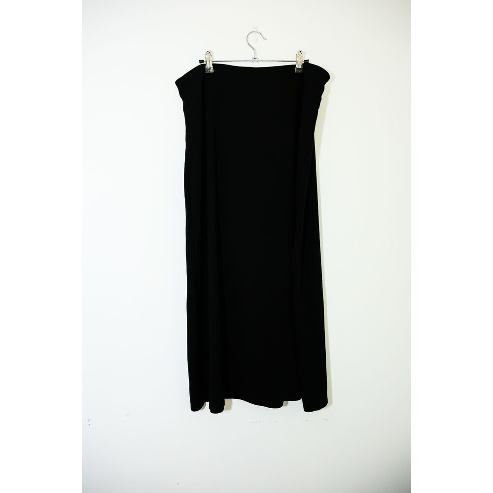 Eileen Fisher XL Black Maxi Skirt Capsule wardrobe Office basic